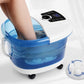 Heated Foot Spa Massager with Motorized Rollers and Bubble Stimulation, Portable Design All Vera Mart