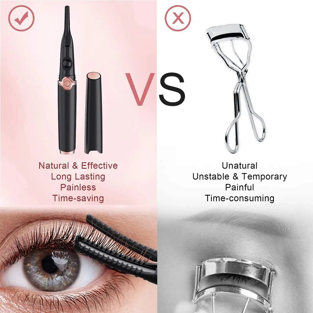 Heated Eyelash Curler with 3 Temperature Settings and Rechargeable Battery