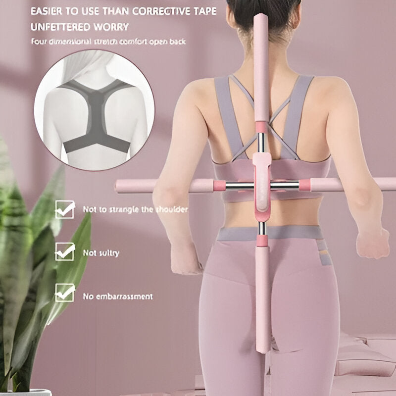 Adjustable Posture Stick with Foam Padding and Stainless Steel Construction