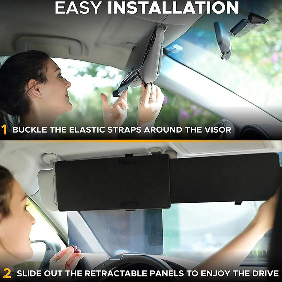 Polarized Sun Visor for Car – Reduces Glare and Improves Road Visibility