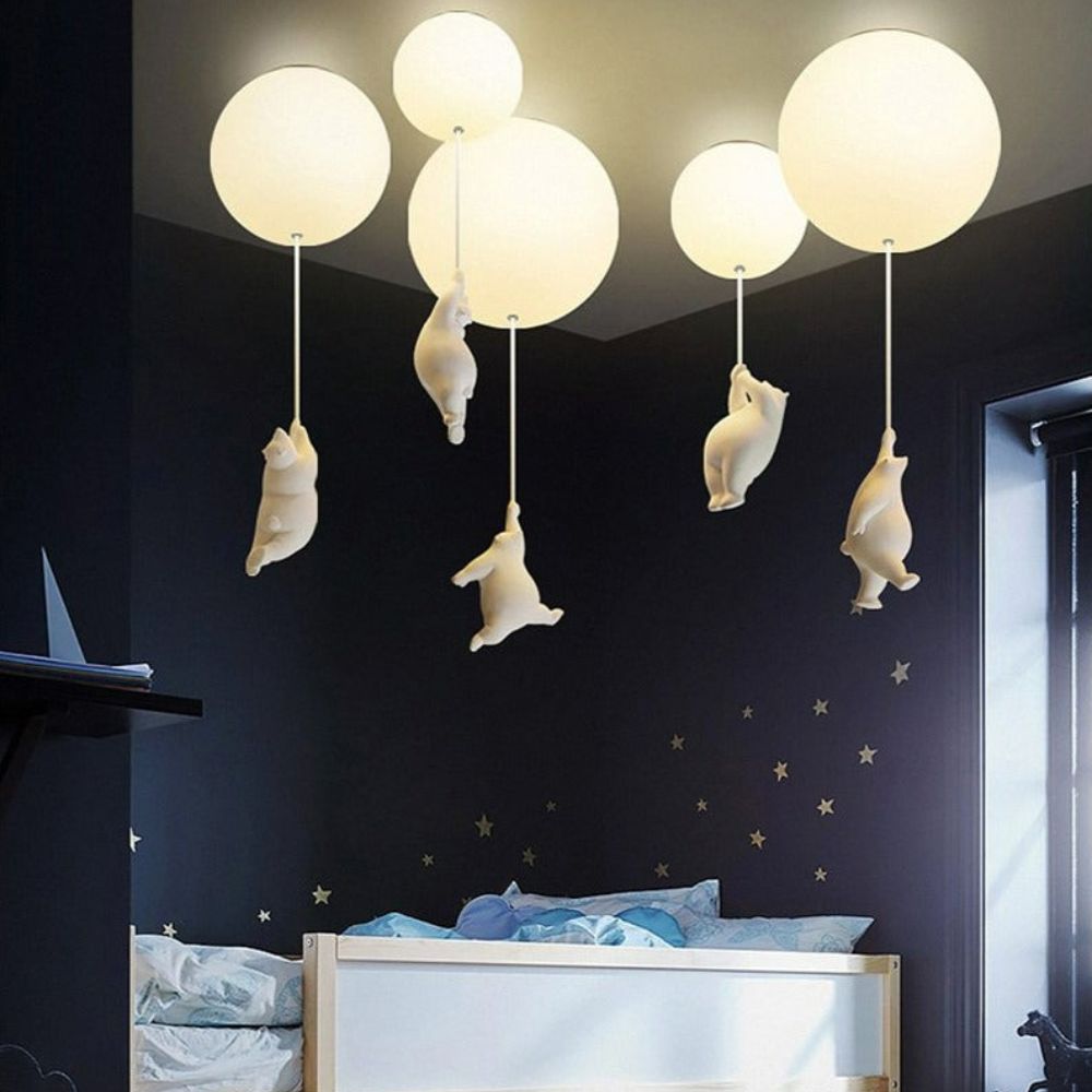 Balloon Bear Ceiling Light for Kids Room