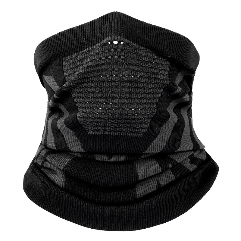 Wind Blocking Neck Gaiter with Inverted Triangle Airflow and Stretchy Fit