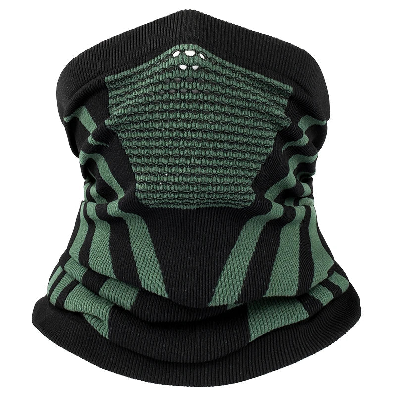 Wind Blocking Neck Gaiter with Inverted Triangle Airflow and Stretchy Fit