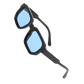 Bold Energy Rectangle UV Sunglasses  -Black Blue - Ozerty