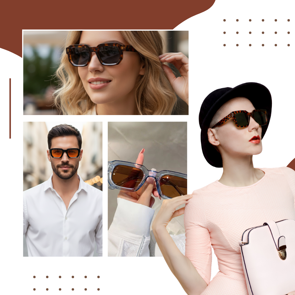 Bold Energy Rectangle UV Sunglasses  - Ozerty