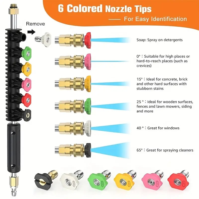 Mygametables 4000 PSI Telescoping High Pressure Washer Wand Set for Gutter, Roof, and Wall Cleaning
