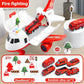 Airplane Playset with Friction-Powered Plane and Sound Module for Ages 3-12, 20 Pieces