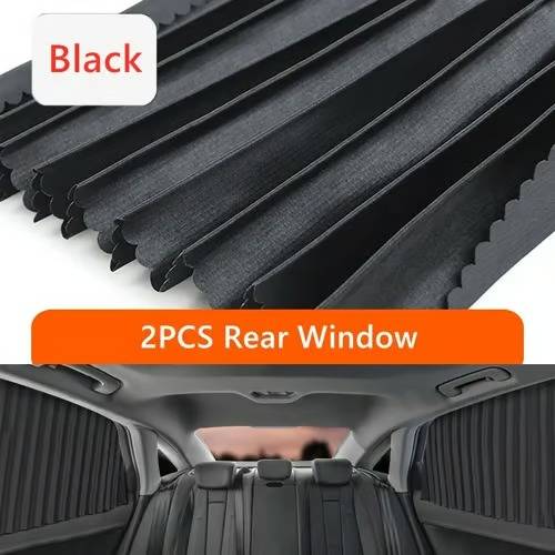 Magnetic Car Window Shade with UV Protection and Sliding Track System