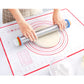 Adjustable Rolling Pin with Stainless Steel Barrel and Silicone Grip Handles, 17 Inch