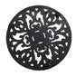 Cast Iron Trivet with Vintage Pattern and Rust Resistant Surface, 6.7 Inch Round