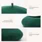 Classic French Wool Beret – Evelyne-Dark Green-Nora Luxe