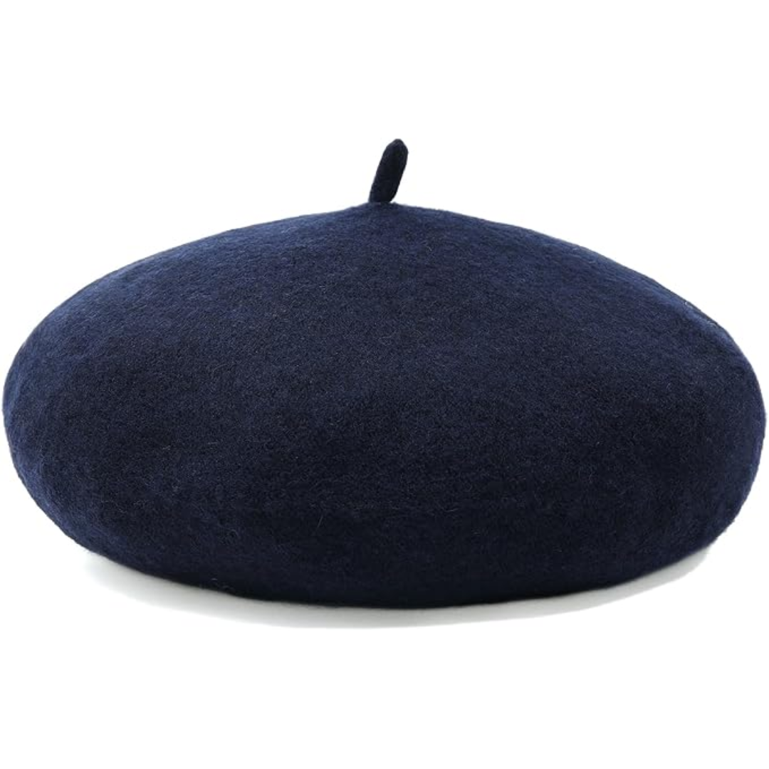 Classic French Wool Beret – Evelyne-Dark Green-Nora Luxe