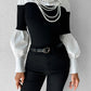 Long Sleeve Polo Shirt with Contrast Binding and Regular Fit