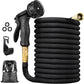 Expandable Garden Hose with 8-Spray Nozzle and Kink-Resistant Design