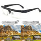 Variable Focus Glasses with Dial Adjustment and Polycarbonate Lenses, +1 to +4 Diopters