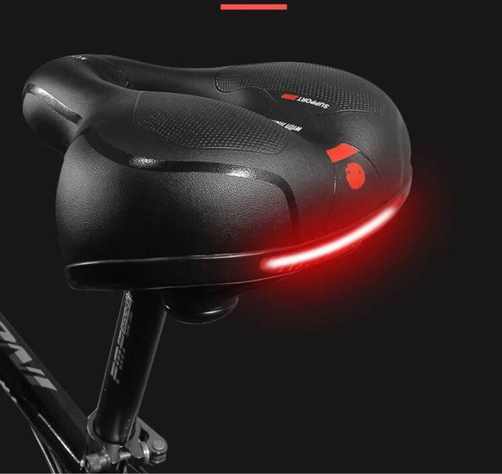Gel Bike Saddle with Ergonomic Design and Rear Reflector, Waterproof Breathable