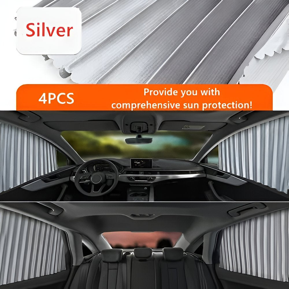 Magnetic Car Window Shade with UV Protection and Sliding Track System