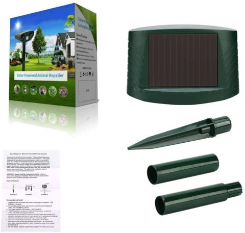 Ultrasonic Deer Repeller, Solar Powered Motion-Activated Animal Deterrent