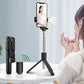 Wireless Selfie Stick with Fill Light and Tripod Base, 43.3 Inch Extension