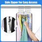 Clear Garment Storage Covers with Side Zipper and Gusseted Design, 6-Pack
