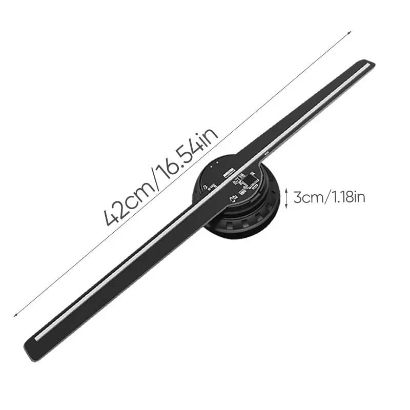 Floating 3D Hologram Projector with LED Fan Display and Multi-Unit Sync