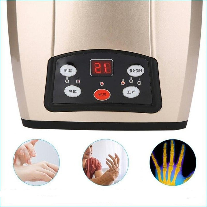 Heated Hand Massager, Air Compression Finger and Palm Massage Device for Arthritis Relief