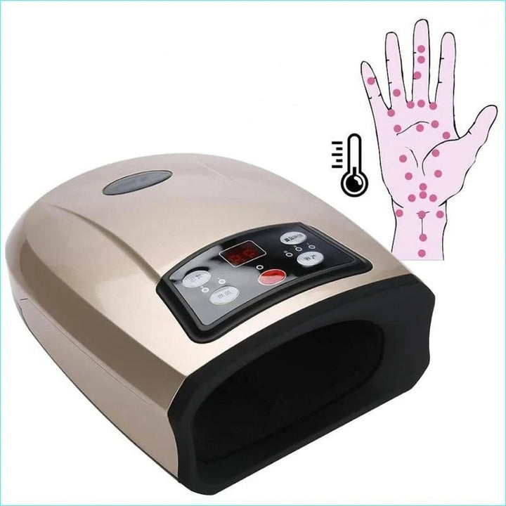 Heated Hand Massager, Air Compression Finger and Palm Massage Device for Arthritis Relief