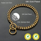 Solid Steel Chain Collar for Dogs with Polished Finish and Chew Resistant Construction