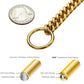 Solid Steel Chain Collar for Dogs with Polished Finish and Chew Resistant Construction
