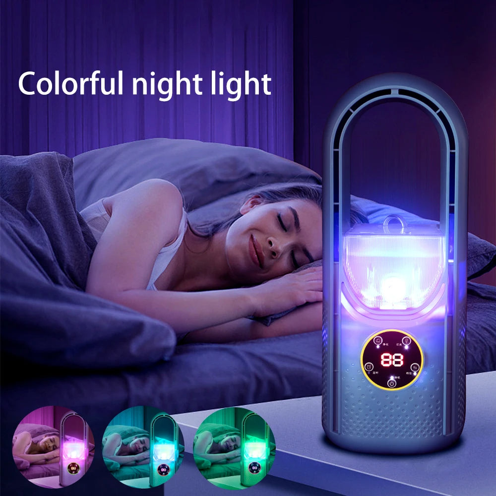 Portable Air Cooler with 90 Degree Oscillation and LED Display, 300ml Tank