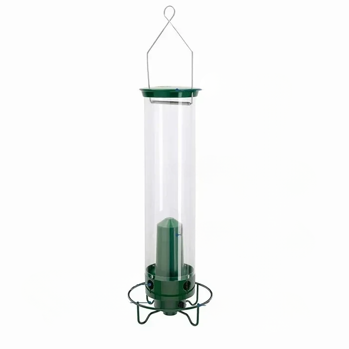 Squirrel Resistant Bird Feeder with Spinning Perch and Five-Pound Seed Capacity
