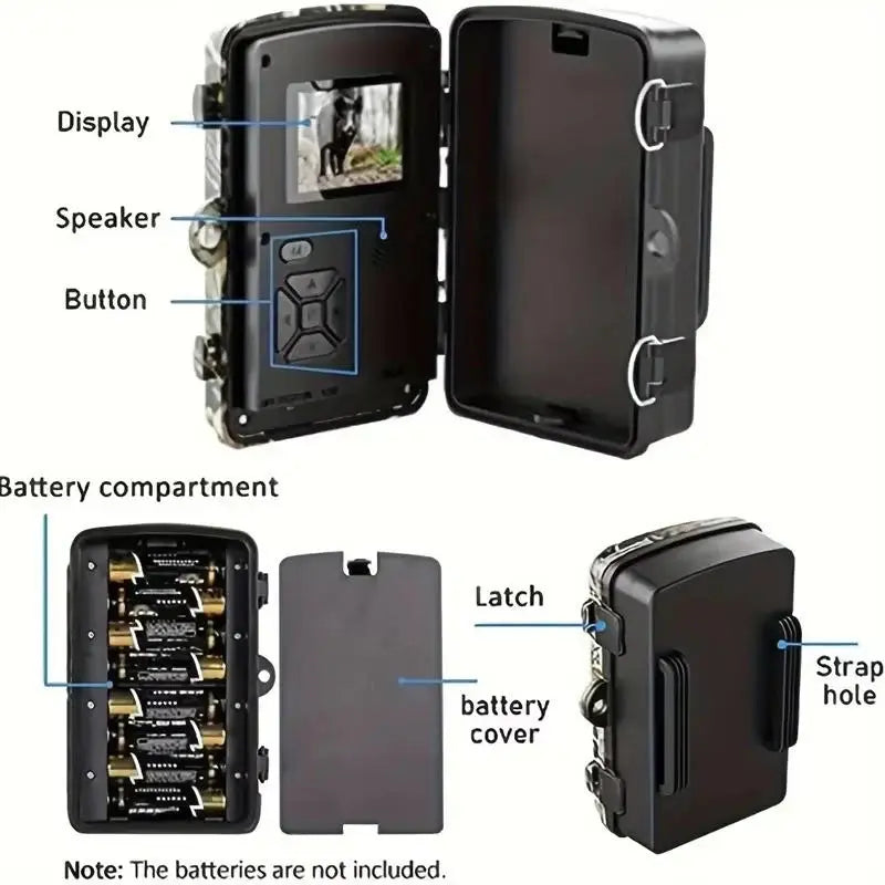 Trail Camera with No-Glow Infrared and 1080P HD Video, 16MP Photos All Vera Mart
