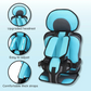 Car Seat Cushion for Kids with 5-Point Harness and Breathable Mesh, Foldable Non-Slip Base