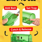 Humane Mouse Trap with No-Touch Release and Clear Ventilated Housing, 4-Pack