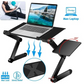 Adjustable Laptop Stand with Vented Aluminum Platform and Detachable Mouse Pad, Foldable