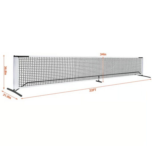 22ft Portable Pickleball and Tennis Net with Stand and Carry Bag for Outdoor Play