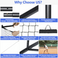 22ft Portable Pickleball and Tennis Net with Stand and Carry Bag for Outdoor Play