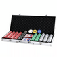 500 Piece Poker Chips Set with Case for Texas Holdem and Casino Style Games