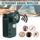 Ultrasonic Animal Repeller with Motion Sensor and Flashing Light, Weather-Resistant