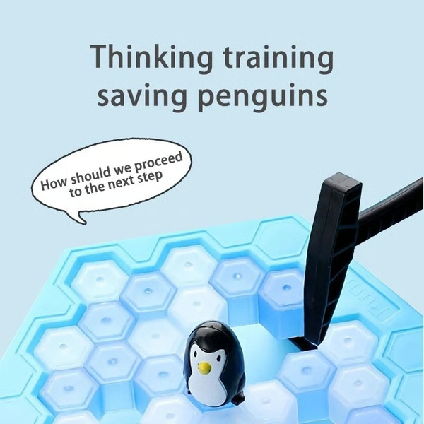Save Penguin Ice Breaking Table Game, Fun Family and Kids Game Night Activity