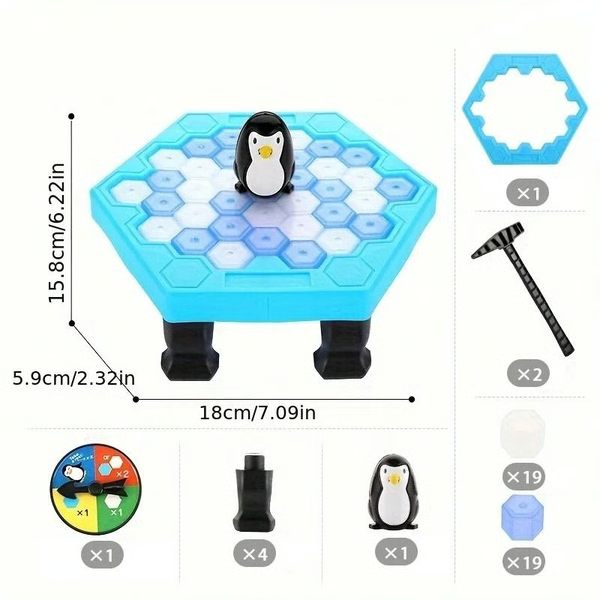 Save Penguin Ice Breaking Table Game, Fun Family and Kids Game Night Activity