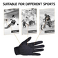 Touchscreen Winter Gloves with Zippered Wrist and Anti-Slip Palm, Fleece-Lined Neoprene