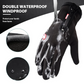 Touchscreen Winter Gloves with Zippered Wrist and Anti-Slip Palm, Fleece-Lined Neoprene