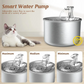 Cat Water Fountain with Stainless Steel Basin and Four-Layer Filter, Motion Sensor Option