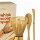 Matcha Tea Set with Bamboo Whisk and Measuring Spoon, Ceramic Bowl Gift Box
