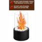 Ethanol Tabletop Fireplace with Glass Cylinder and Flame Snuffer