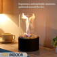 Ethanol Tabletop Fireplace with Glass Cylinder and Flame Snuffer