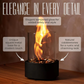 Ethanol Tabletop Fireplace with Glass Cylinder and Flame Snuffer