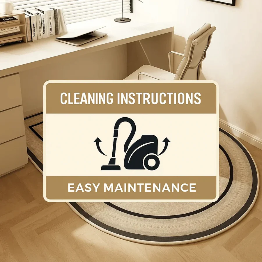 Chair Mat for Hardwood Floors with Non-Slip Backing and Short-Pile Velour, 35x24 in