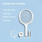 Electric Fly Swatter with Five Modes and Adjustable Head, Foldable Rechargeable